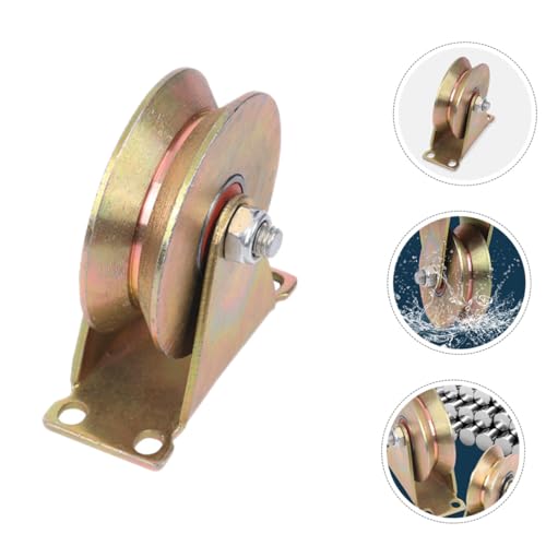 Heavy Du - Polea de una sola polea – Bloque de polea de cable industrial para cuerda de alambre y manejo de materiales en aplicaciones de construcción y Worhop