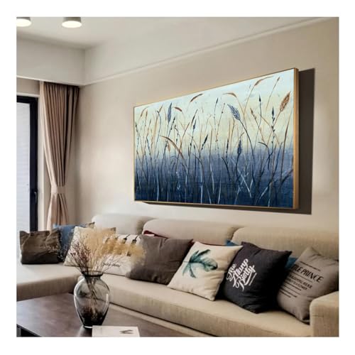 Peintures de riz modernes pour le salon déco murale abstraite nature 25x50cm