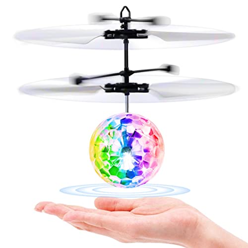 Dlloasut Flying Ball Toys, Infrared Induction RC Toys Mini Ball Drone Helicopter, Light Up Flying Toys Indoor and Outdoor Games for 3 4 5 6 7 8 9 10 Year Old Boys and Girls, Ideal Gift for Kids