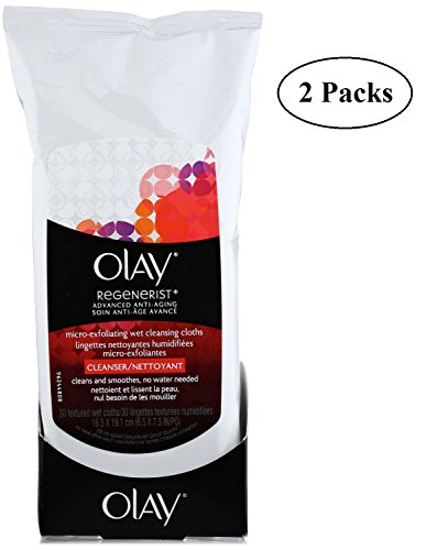 Olay Regenerist Micro-Exfoliating Wet Cleansing Cloths - 30 ct - 2 pk