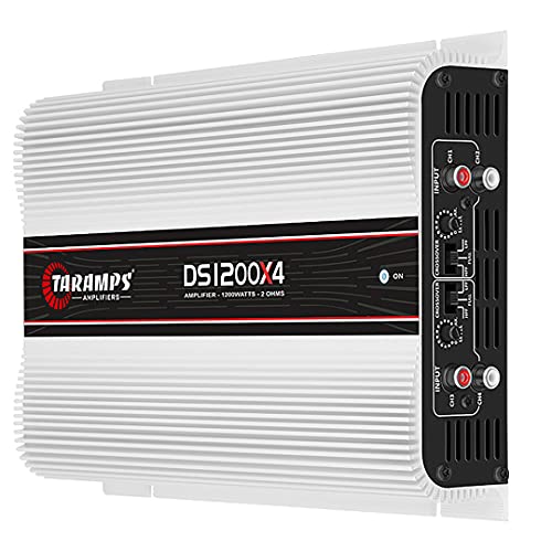 Taramps 4 Channel Car Amplifier – Class D Multichannel Amplifier 1200 Watt Rms, Car Electronics Car Audio Subwoofer 2 Ohm Stable Bass Boost Crossover For Car Speakers Sub Amp #TOP2