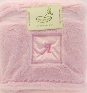 Monogram Fleece Crib Throw Pink A