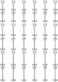 LOLIAS 36 Pcs 16G Stainless Steel Labret Jewelry Stud for Women Men Tragus Piercing Jewelry with 3mm CZ Helix Tragus Stud Earrings Labret Monroe Piercing 6mm 8mm 10mm