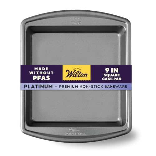 Wilton Platinum Non-Stick Square Cake Pan - Baking Pan for Brownies & Small Cakes - Made Without...