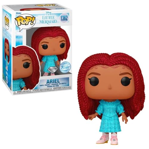 Funko Pop Little Mermaid Ariel Diamond Collection Exclusive Vinyl Figure Bundled with a pop Protector, Translucent Blue