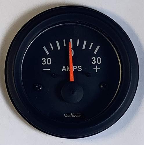 Ammeter 30 Amp (Black dial/Black Bezel)