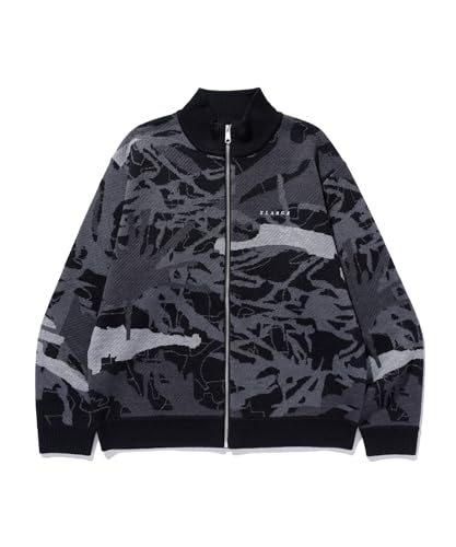 �W�I���g���b�N�W�b�v�A�b�v�j�b�g�Z�[�^�[ GEOMETRIC ZIP UP KNIT SWEATER 101254015001 BLACK S