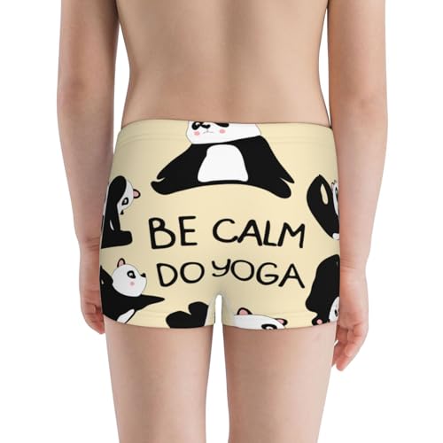 Boys' Cotton Boxer Brief Soft Underwear-Panda Doing Yoga3
