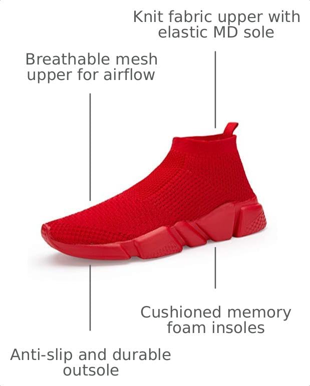 Image of Casbeam Men's Running Knit Comfortable Lightweight Breathable Casual Sports Shoes Fashion Sneakers Slip-On Walking Shoes
