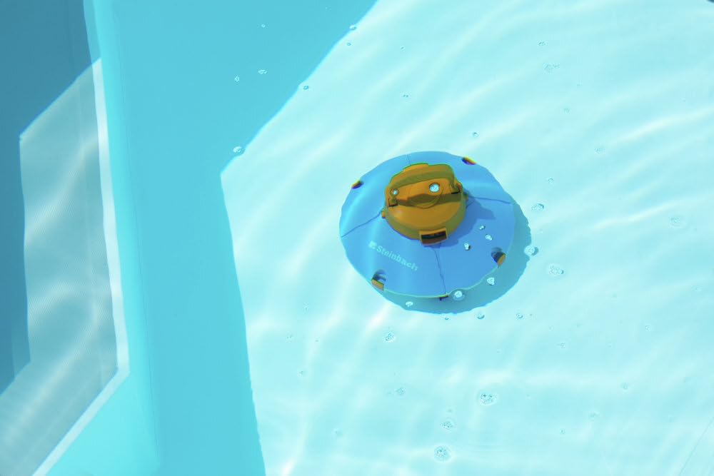 Steinbach Poolrunner Battery Basic 2.0 | Akku-Poolsauger für Flache Poolböden bis 10 m² | mit „Touch and Reverse“ Technologie | 60 Min Laufzeit | für Folienpools | einfache Handhabung