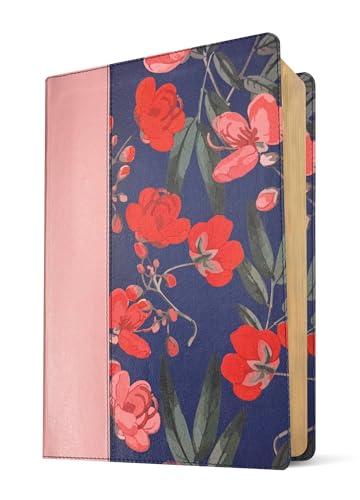 NLT Life Application Study Bible, Third Edition (LeatherLike, Pink Evening Bloom, Red Letter)