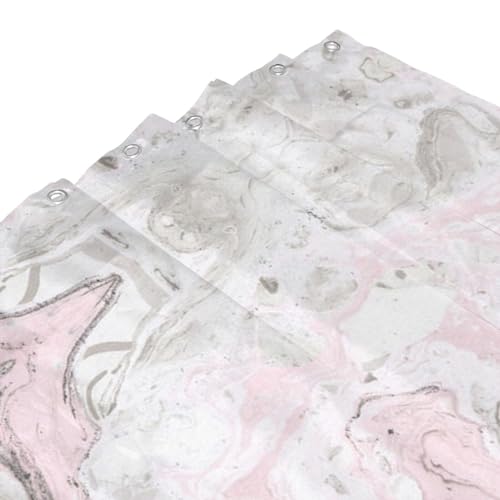 Rideau de douche imperméable 183x183 motif marbre gris rose abstrait pour hôtel