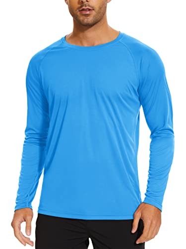 HISKYWIN Herren Langarm Hoodie Mit LSF 50+ – Performance Shirt Für Sport & Outdoor, Atmungsaktiv, Mehrfarbig