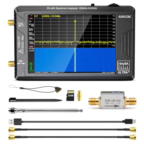 Image of AURSINC TinySA Ultra ZS406 with ZK06-UM LNA Boosts RF Sensitivity
