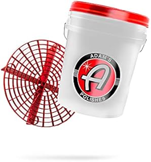 Adam's Car Wash Bucket (5 Gallon Bucket + Grit Guard + Gamma Seal Lid) - Perfect Car Detailing Tool For Car Washing & Garage Storage | Stores Car Wash Soap, Foam Cannon, Foam Gun, Microfiber Towels & More