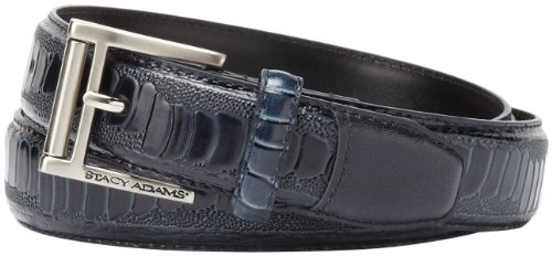 Stacy Adams Men's 32mm Ostrich Leg-Embossed Genuine Leather Belt