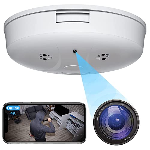 Hidden Camera Smoke Detector WiFi Spy Camera Hidden Cameras HD 1080P Small Camera with Night Vision and Motion Detection Spy Cameras for Home Security Nanny Cams