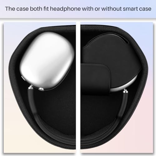 Image of Lebakort Hard Case Compatible with Apple AirPods Max 2 Over-Ear Headphones | Lightweight & Carry, Dustproof Storage, Travel Friendly, Portable for Daily Use, Black Case
