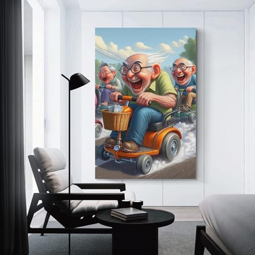 Pinturas murales de alta calidad cuadro en lienzo paseo alegre mayores 50x75cm 3