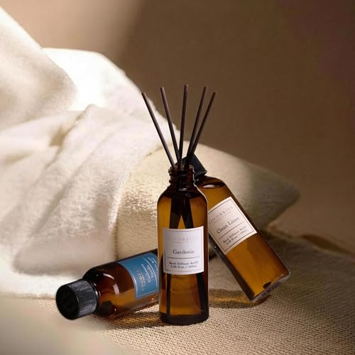 Image of COCORRINA Reed Diffuser Refill Set, 10.2oz Scented Oil Refill 3 Pack, Clean Linen, Cashmere Vanilla, Gardenia, Long Lasting Oil Diffuser Refill with 18 Sticks for Bathroom & Bedroom