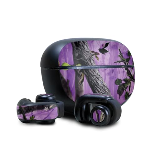 Image of Skin Compatible with Bose Ultra Open Earbuds - Purple Tree Camo - Premium 3M Vinyl Protective Wrap Decal Cover - Easy to Apply | Crafted in The USA by MightySkins