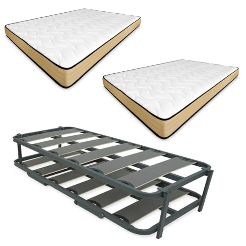 amuéblate online   Cama Completa con 2 Colchones Gold Reversible + Cama Nido Reforzada, 90 x 200