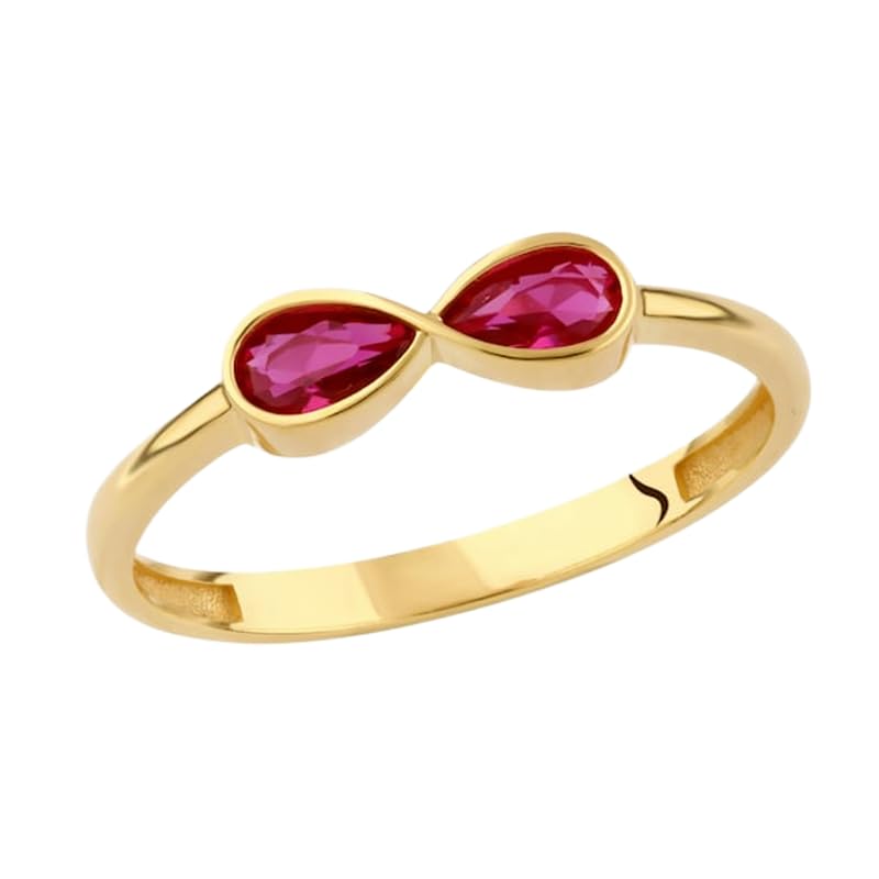 Bague rubis rose en argent 925 plaqué or et diamants étincelants