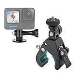 Material de alta calidad: adopta plástico sólido + diseño de tornillo de metal, incluso en competiciones de bicicletas de montaña, el soporte de cámara MTB se puede utilizar con confianza. Rango efectivo (0.5 a 1.2 pulgadas)