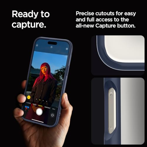 Image of Spigen for iPhone 16 Pro Max Case, Ultra Hybrid [No Magnet Ring][Anti-Yellowing] - Navy Blue