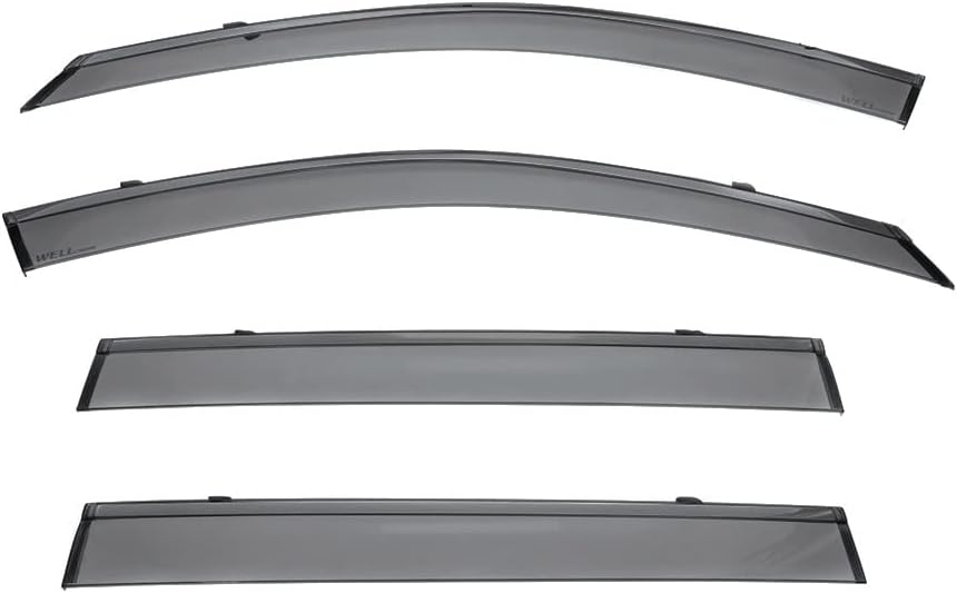 Wellvisors Side Window Visor Wind Deflectors Rain Guards Compatible with 2019-2026 Subaru Ascent with Black Trim