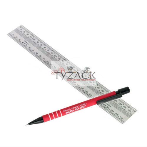 Incra Metric 300mm Precision Rule Marking Ruler + Pencil by tyzacktools