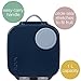 b.box Mini Lunch Box for Kids: Lightweight Bento Box, Lunch Snack Container with 2 Leak Proof Compartments. BPA Free. Ages 3+ (Midnight, 4¼ cup capacity)