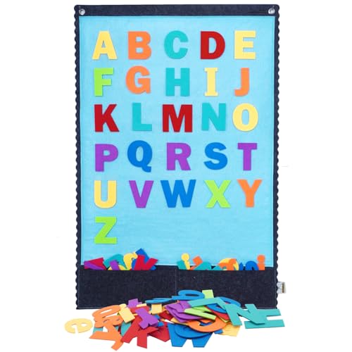 CHEFAN Felt Board - Large Flannel Board for Wall, 104 Felt Letters, 32'' X 22'' Interactive Storytelling...