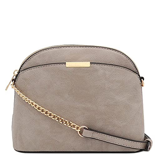 Image of FashionPuzzle Faux Leather Small Dome Crossbody Bag with Chain Strap
