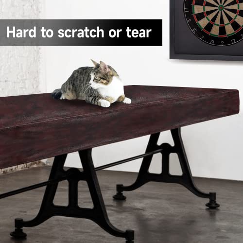 Gse 9' Heavy-Duty Leatherette Shuffleboard Table Cover For Shuffleboard Table Accessories(Brown) #TOP4