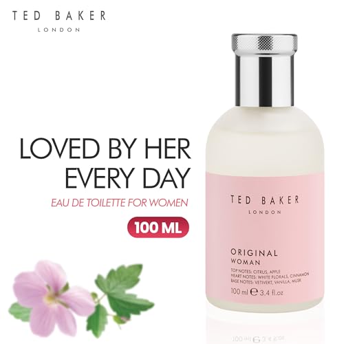 Ted Baker Woman Pink EDT, Floral Green Feminine Fragrance, Opening Notes are Fresh Peach, Bergamont and Tangerine with Warm Musk, Vanilla and Vetiver Base Notes, 3.38 fl oz