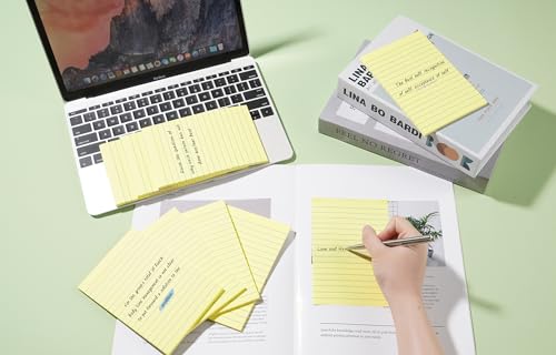 9 Pads Lined Sticky Notes 4x6 inch Post, Yellow, Clean Removal, Self-Stick Pads, Large Sticky Notes Easily Used for Home, Office, School, 40 Sheets/Pad