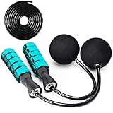Coniflor 2-in-1 Cordless Jump Rope with Interchangeable Rope - Tangle-Free Design for woman & man, Ball Bearing & Foam Handles, Fast Cardio Workouts Indoor/Outdoor, Blue