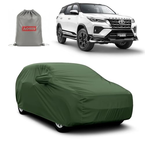 Image of AOSIS 'Waterproof' Car Cover Compatible with Toyota Fortuner /Legender /Leader Edition /Neo Drive 300 GSM Uly Coated Thick Fabric 4X4, Adjustable Belt Buckle, Elastic Grip