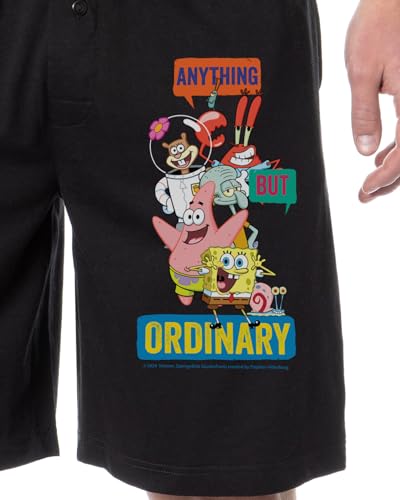 Spongebob Squarepants Mens' Anything But Ordinary Sleep Lounge Pajama Shorts2