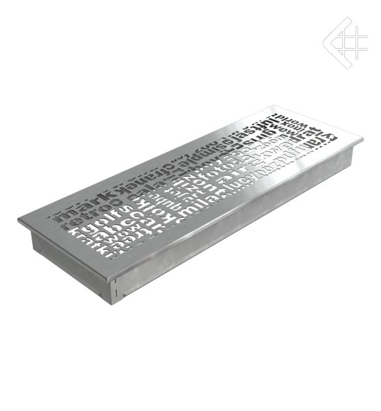 Kratki Edelstahl Lüftungsgitter – Modernes Design, Pulverbeschichtet, 17x17 Cm Für Heizkörper & Öfen
