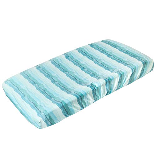 Image of Premium Knit Diaper Changing Pad Cover"Waves" by Copper Pearl