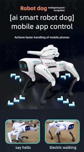 Image of AI Smart Robot Dog Toy 2-in-1 Programmable RC & App Control | Voice Command, Music, Dancing, Storytelling, Water-Bomb Launcher | Interactive STEM Educational Puppy