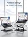 MCHOSE Laptop Stand, H-Design Stable Computer Stand, Ergonomic Laptop Riser with 360° Rotating Base, Notebook Compatible with All 10-17” Laptops, Black
