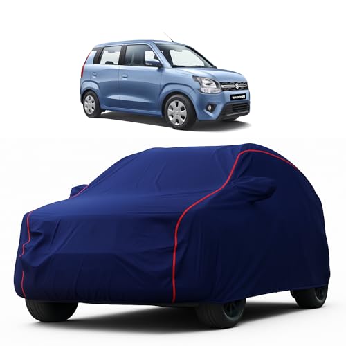 Image of Heavy-Duty Car Cover for Compatible with Maruti WagonR (2019 to 2025 All Models) Deluxe Car Protection Cover - Waterproof & UV-Resistant All-Season Exterior Protection