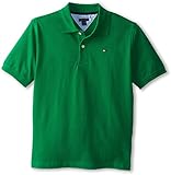 Tommy Hilfiger Boys' Short Sleeve Legacy Polo Shirt, Rhinestone Green 1010, 3