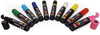 Posca Uni PC-17K Paint Marker Art Glass Metal Pen - XXL Chisel Tip - Full Range Set - 10 Colours