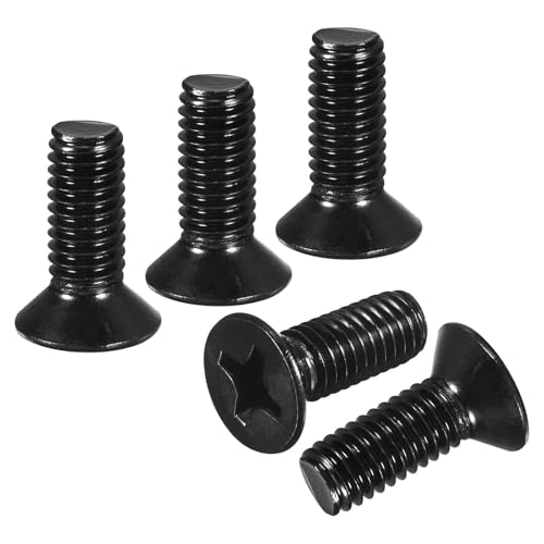DTGN #6-32x1/2 vis tête plate Phillips acier 304 noir, 50 pcs