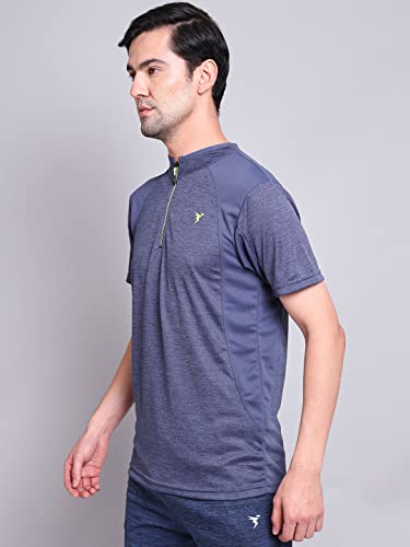 Image of TECHNOSPORT Men's Polyester Slim Fit T-Shirt