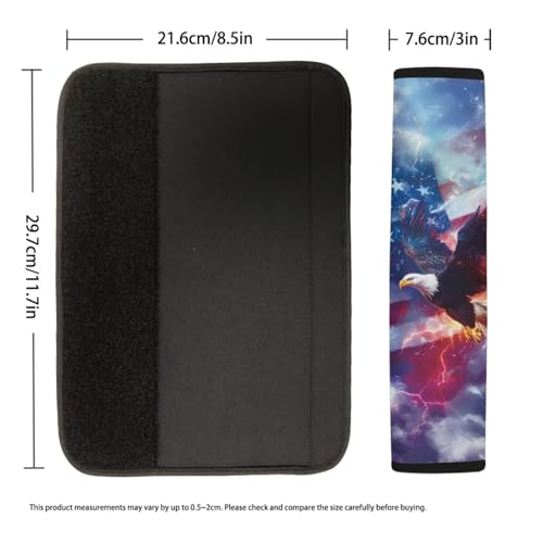 Image of AFPANQZ 3D Eagle Flag Auto Seat Belt Covers for Adults Children 2 Pack Safety Seatbelt Pad Cushion Kit Universal Daiper Bag Backpack Shoulder Straps Pads Comfortable Universal